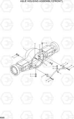 6300 AXLE HOUSING ASSEMBLY(FRONT) HL770-7, Hyundai