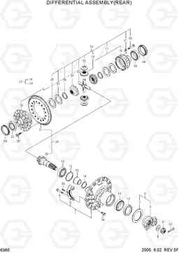 6360 DIFFERENTIAL ASSEMBLY(REAR) HL770-7, Hyundai
