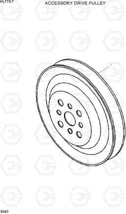 9340 ACCESSORY DRIVE PULLEY HL770-7, Hyundai