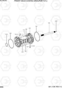 6690 FRONT AXLE CASING GROUP(#1721-) HL770-7A, Hyundai