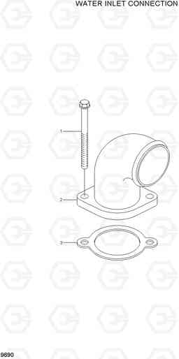 9690 WATER INLET CONNECTION HL770-7A, Hyundai