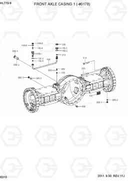 6310 FRONT AXLE CASING 1(-#0178) HL770-9, Hyundai