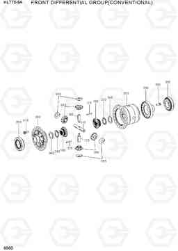 6660 FRONT DIFFERENTIAL GROUP(CONVENTIONAL) HL770-9A, Hyundai
