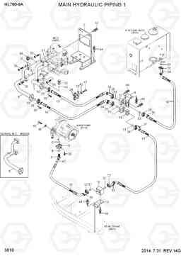 3010 MAIN HYDRAULIC PIPING 1 HL780-9A, Hyundai