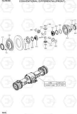 6445 CONVENTIONAL DIFFERENTIAL(FRONT) HL780-9S, Hyundai