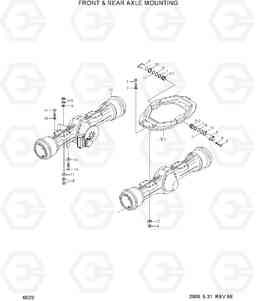 6020 FRONT & REAR AXLE MOUNTING HL780-3A, Hyundai