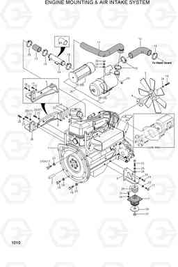 1010 ENGINE MOUNTING & AIR INTAKE SYSTEM HLF20/25/30CII, Hyundai