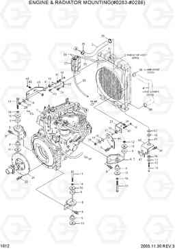 1012 ENGINE & RADIATOR MOUNTING(#0283-#0286) HSL610, Hyundai