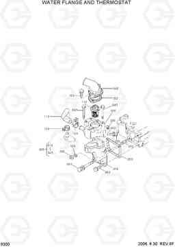 9300 WATER FLANGE AND THERMOSTAT HSL650-7, Hyundai