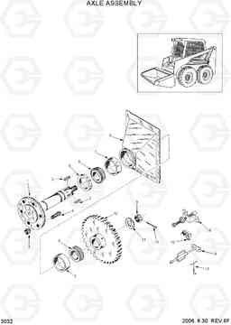 3032 AXLE ASSEMBLY HSL600T/680T, Hyundai