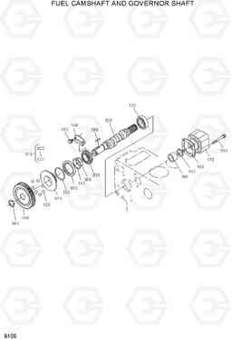 9105 FUEL CAMSHAFT AND GOVERNOR SHAFT HSL960T, Hyundai