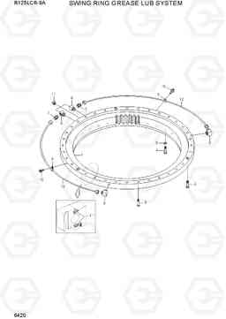 6420 SWING RING GREASE LUB SYSTEM R125LCR-9A, Hyundai