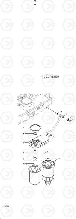 8520 FUEL FILTER R130LC, Hyundai