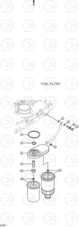 8190 FUEL FILTER R130LC-3, Hyundai