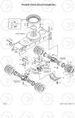 3013 POWER TRAIN MOUNTING(#0164-) R130W-3, Hyundai