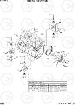 1010 ENGINE MOUNTING R140LC-7, Hyundai