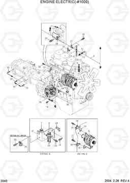 2040 ENGINE ELECTRIC(-#1000) R140LC-7, Hyundai