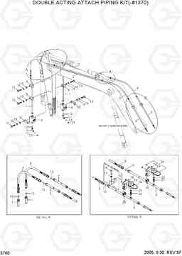 3760 DOUBLE ACTING ATTACH PIPING KIT(-#1370) R140LC-7, Hyundai
