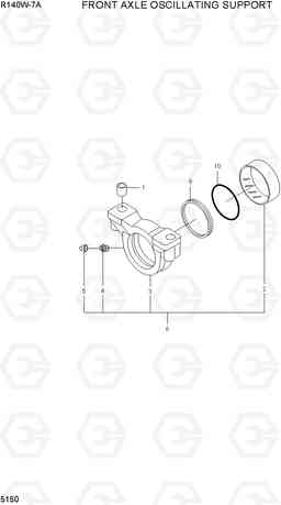 5150 FRONT AXLE OSCILLATING SUPPORT R140W-7A, Hyundai