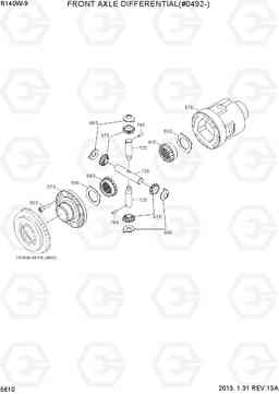5610 FRONT AXLE DIFFERENTIAL(#0492-) R140W-9, Hyundai