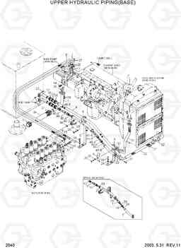 2040 UPPER HYDRAULIC PIPING(BASE) R160LC-3, Hyundai