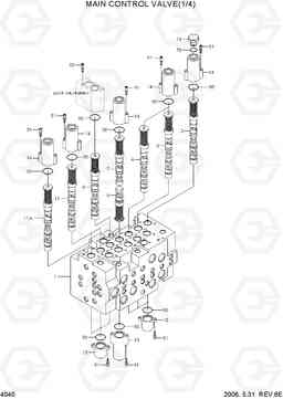 4040 MAIN CONTROL VALVE(1/4) R160LC-7, Hyundai