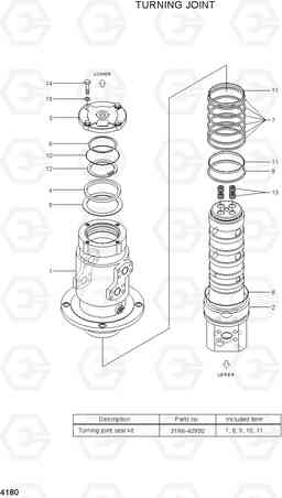 4180 TURNING JOINT R160LC-7A, Hyundai