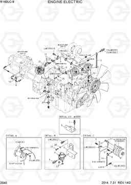 2040 ENGINE ELECTRIC R160LC-9, Hyundai