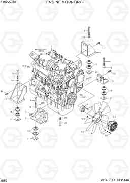 1010 ENGINE MOUNTING R160LC-9A, Hyundai