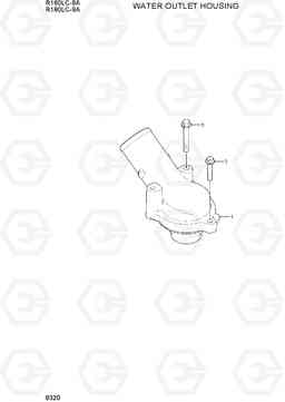 9320 WATER OUTLET HOUSING R160LC-9A, Hyundai