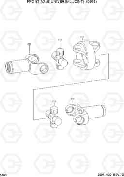 5100 FRONT AXLE UNIVERSAL JOINT(-#0978) R170W-7, Hyundai