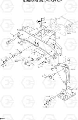 6450 OUTRIGGER MOUNTING-FRONT R170W-7A, Hyundai