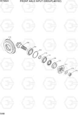 5100 FRONT AXLE INPUT GROUP(-#0192) R170W-9, Hyundai