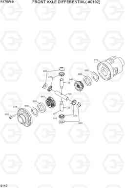5110 FRONT AXLE DIFFERENTIAL(-#0192) R170W-9, Hyundai