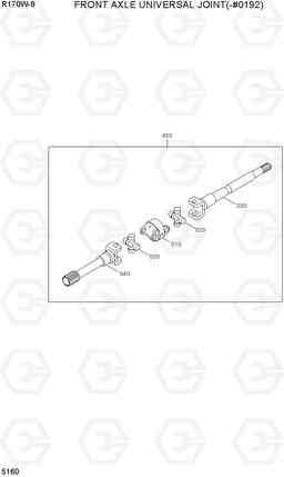 5160 FRONT AXLE UNIVERSAL JOINT(-#0192) R170W-9, Hyundai