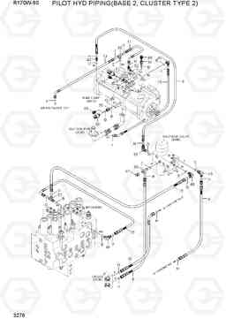 3276 PILOT HYD PIPING(BASE 2, CLUSTER TYPE 2) R170W-9S, Hyundai