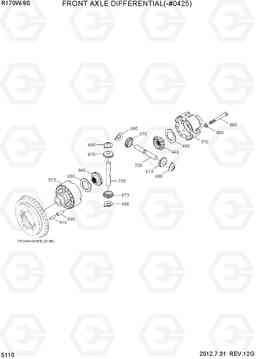 5110 FRONT AXLE DIFFERENTIAL(-#0425) R170W-9S, Hyundai