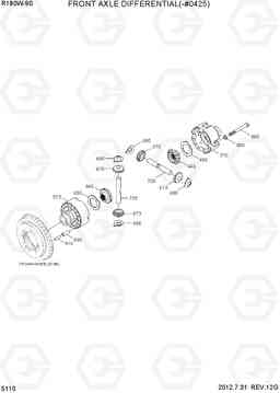 5110 FRONT AXLE DIFFERENTIAL(-#0425) R180W-9S, Hyundai