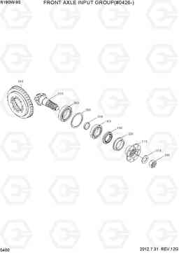 5400 FRONT AXLE INPUT GROUP(#0426-) R180W-9S, Hyundai
