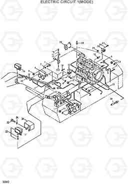 3040 ELECTRIC CIRCUIT 1(MODE) R200LC, Hyundai