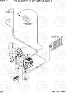 1105 AIR CONDITIONER BOTTOM SUB(#2200-) R200W-7A, Hyundai