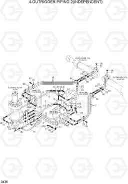 3436 4-OUTRIGGER PIPING 2(INDEPENDENT) R200W-7A, Hyundai