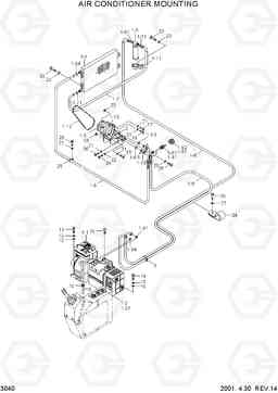 3040 AIR CONDITIONER MOUNTING R210LC-3H, Hyundai