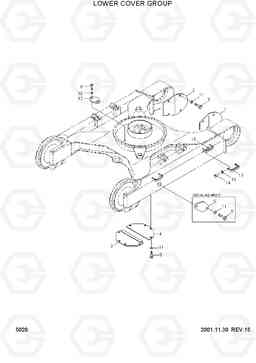 5020 LOWER COVER GROUP R210LC-3H, Hyundai