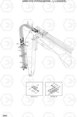 3507 ARM HYD PIPING(#3559-, L/LOADER) R210LC-7, Hyundai