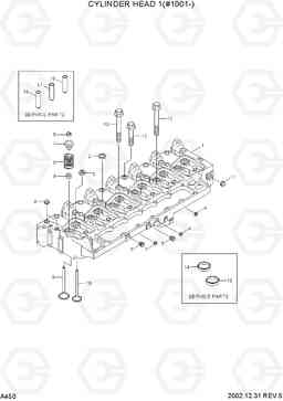 A450 CYLINDER HEAD 1(#1001-) R210LC-7, Hyundai