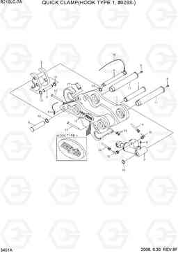 3451A QUICK CLAMP(HOOK TYPE 1, #0298-) R210LC-7A, Hyundai