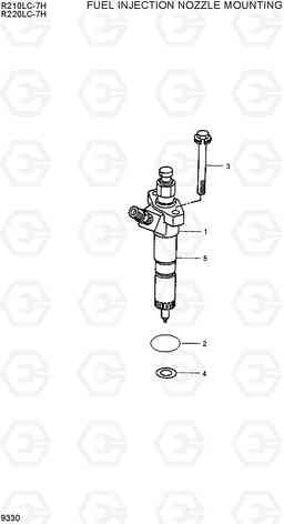 9330 FUEL INJECTION NOZZLE MOUNTING R210/220LC-7H, Hyundai
