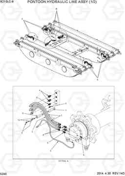 5240 PONTOON HYDRAULIC LINE ASSY (1/2) R210LC-9, Hyundai