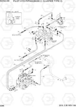 3296 PILOT HYD PIPING(BASE 2, CLUSTER TYPE 2) R220LC-9S, Hyundai